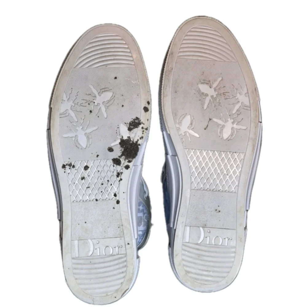 Dior B23 Daniel Arsham Oblique Light Blue Limited Edition HighTop Sneakers US 12 - Picture 15 of 16